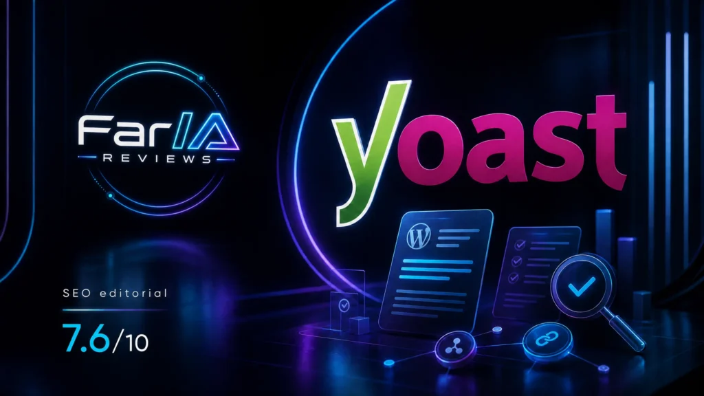 Yoast SEO Premium en ficha visual horizontal FarIA Reviews