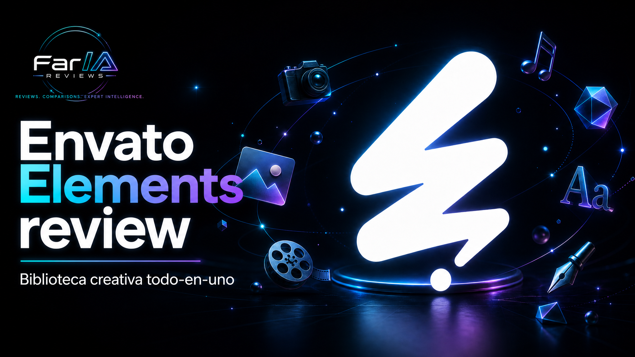 Imagen editorial FarIA para review de Envato Elements