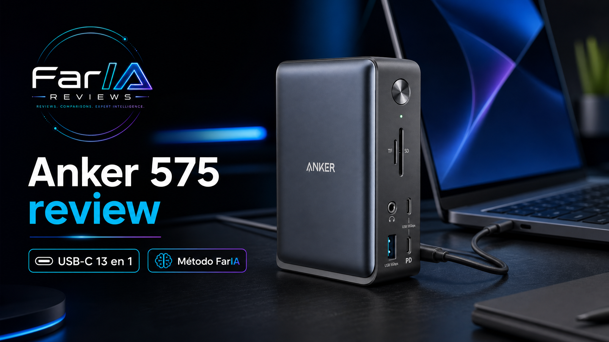 Anker 575 USB-C Docking Station análisis FarIA