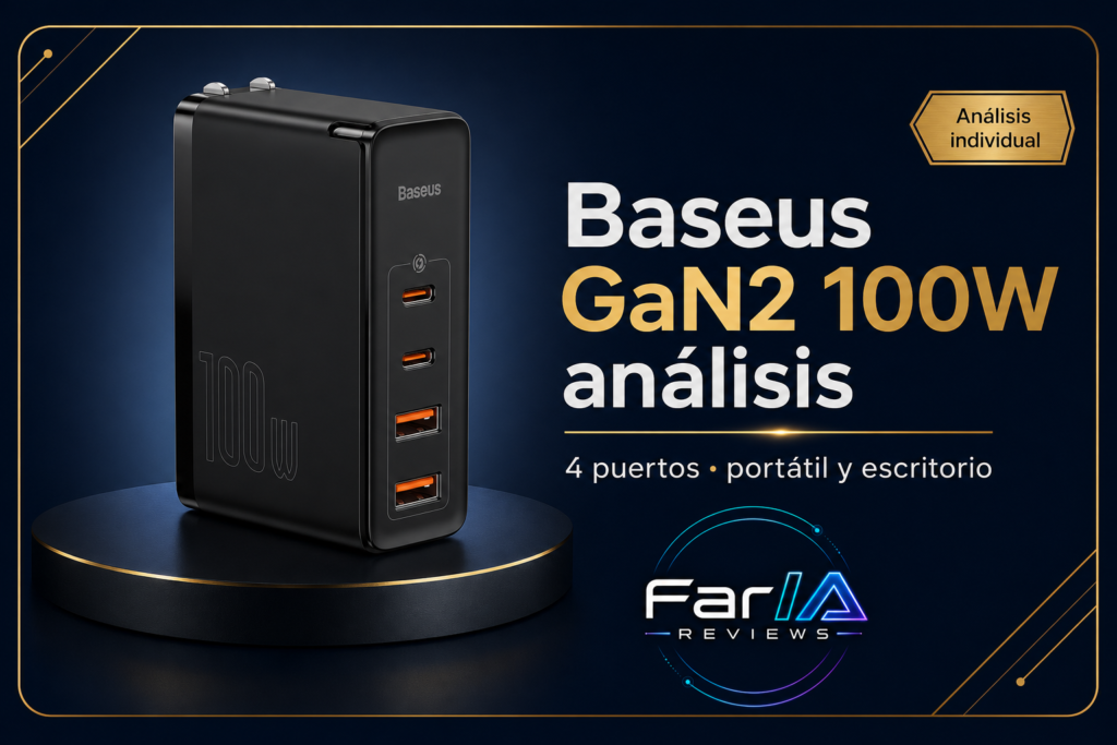 Baseus GaN2 100W cargador análisis FarIA