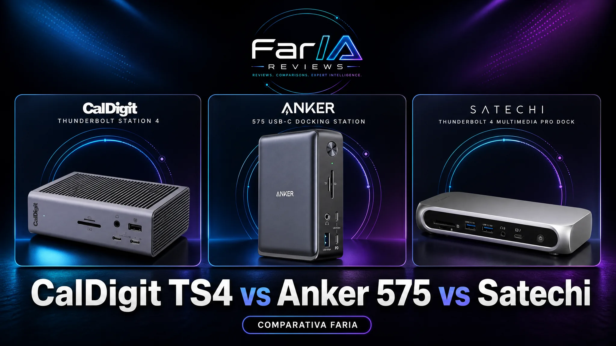 CalDigit TS4 vs Anker 575 vs Satechi Thunderbolt 4: qué dock comprar