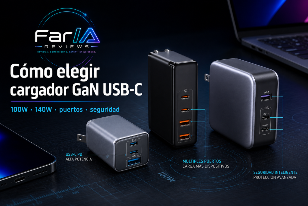 Cómo elegir cargador GaN USB-C para portátil, MacBook y escritorio