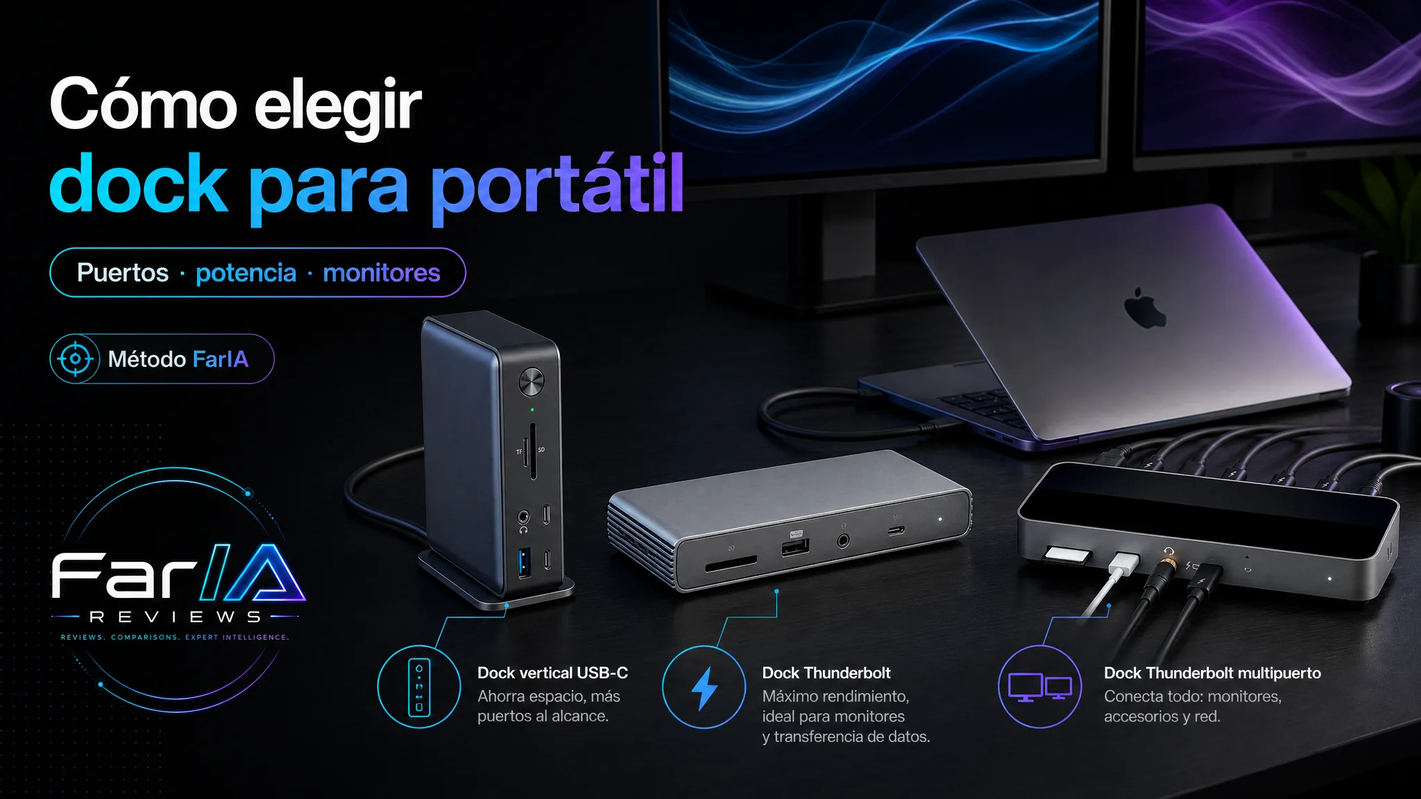 Cómo elegir dock USB-C o Thunderbolt para portátil sin equivocarse