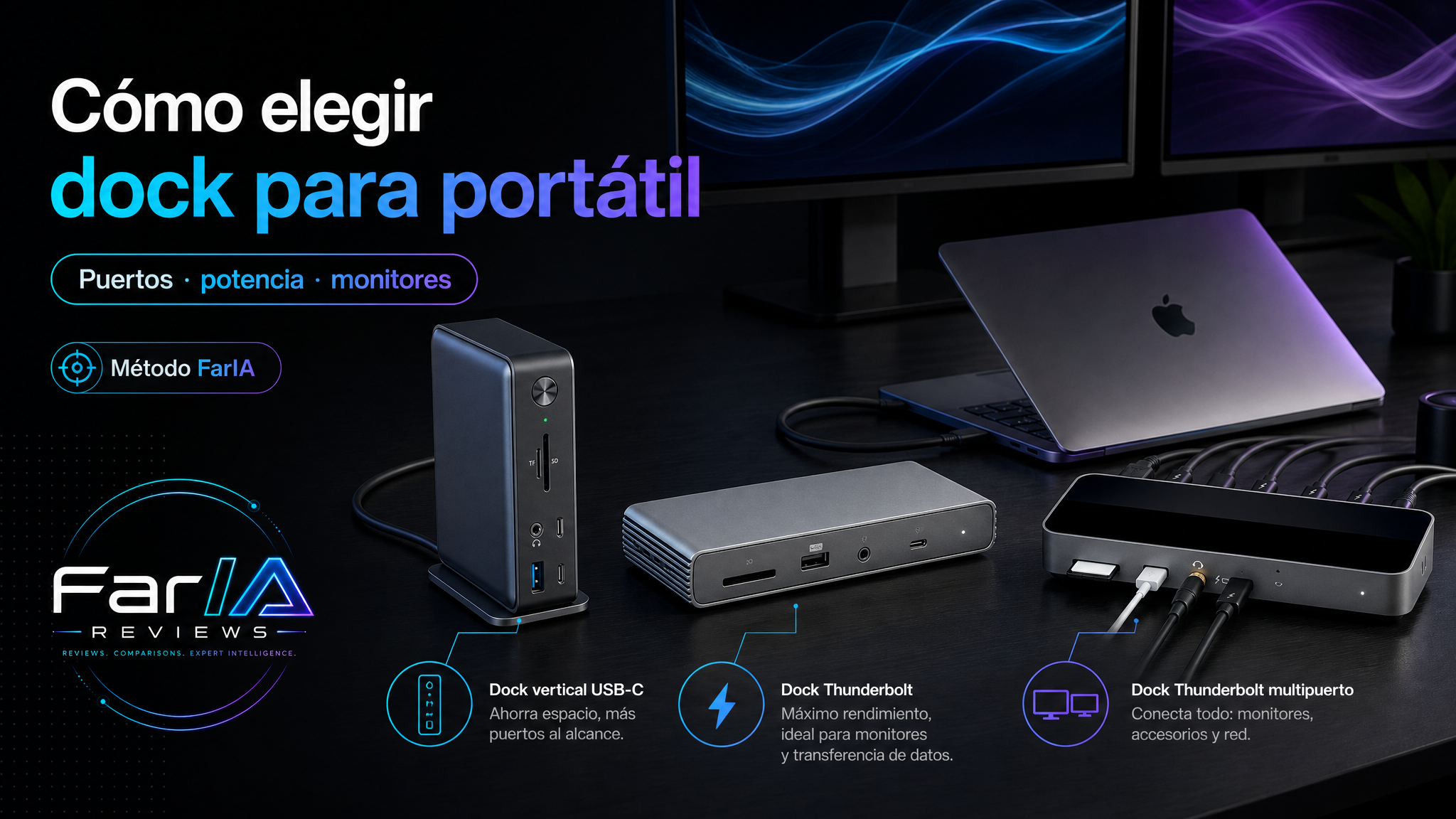 Cómo elegir dock USB-C o Thunderbolt para portátil sin equivocarse