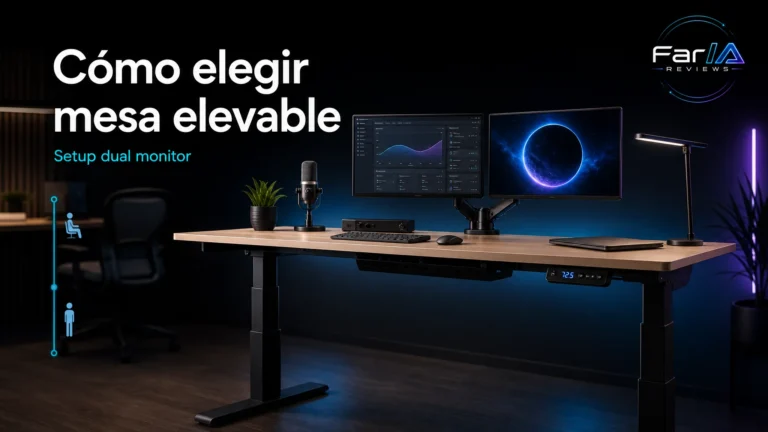 Cómo elegir mesa elevable eléctrica para setup dual monitor