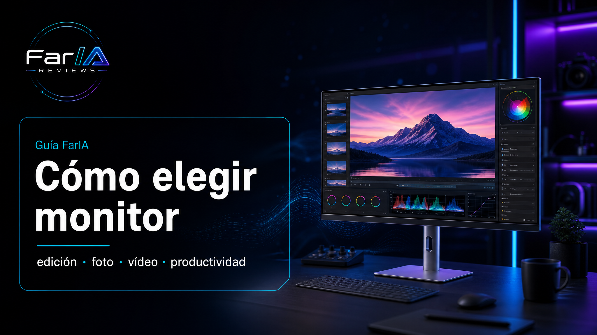 Cómo elegir monitor para edición, foto, vídeo y productividad