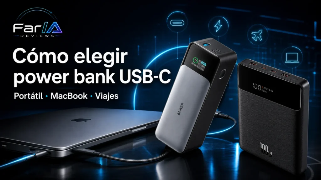 Cómo elegir power bank USB-C para portátil, MacBook y viajes