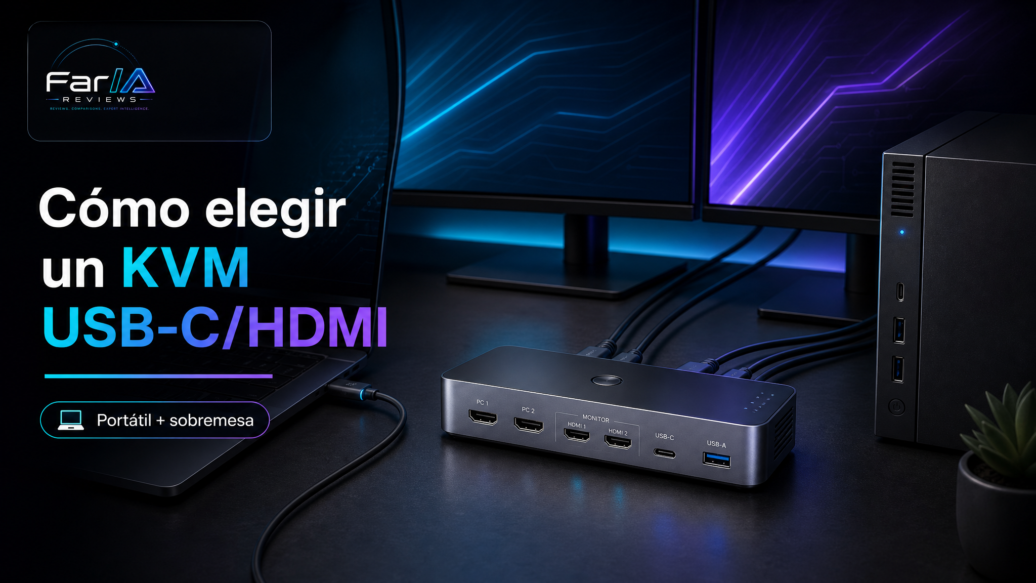 Cómo elegir un switch KVM USB-C/HDMI para portátil y sobremesa