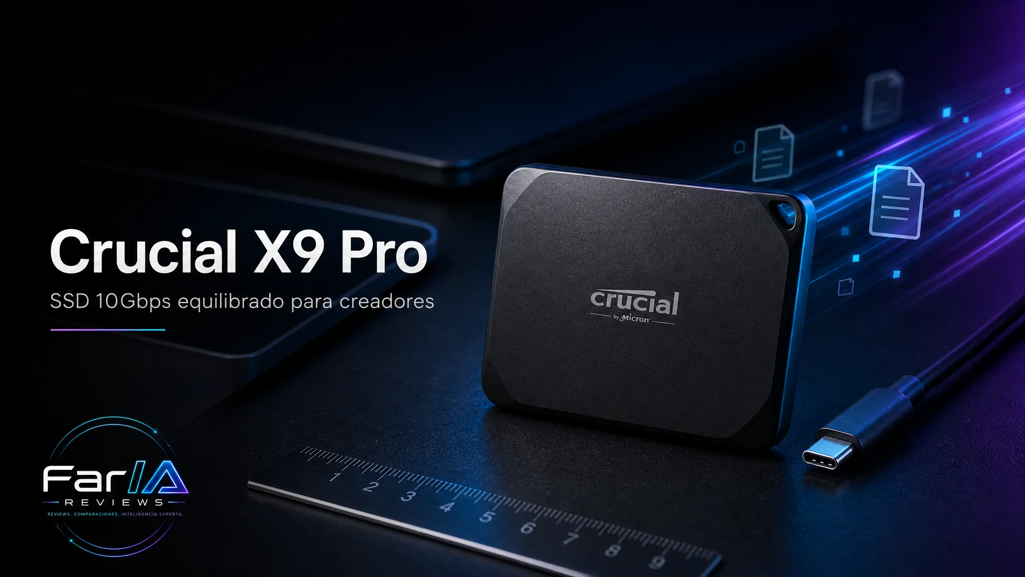Crucial X9 Pro SSD externo 10Gbps equilibrado para Mac y creadores FarIA Reviews