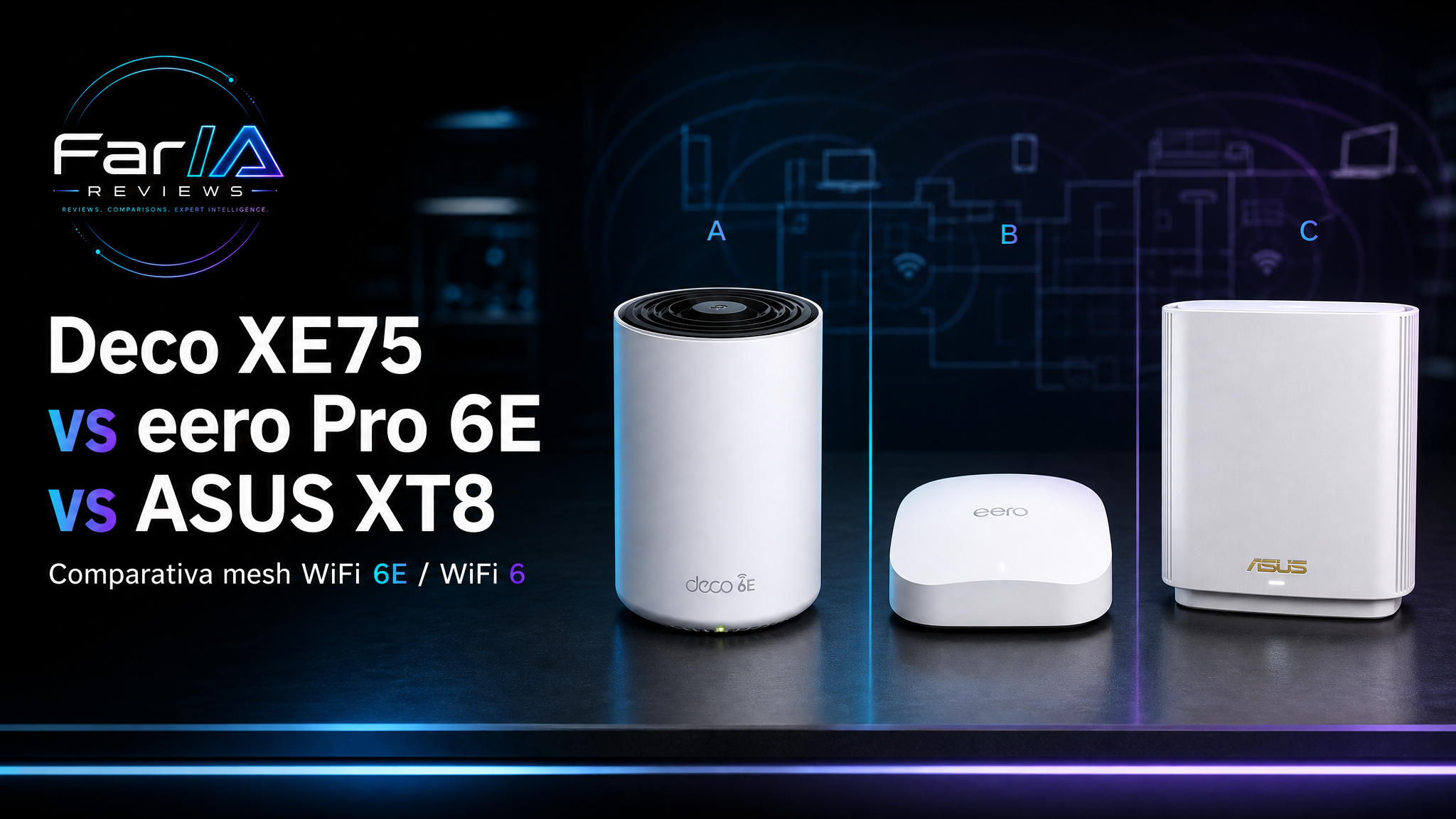 Comparativa Deco XE75 vs eero Pro 6E vs ASUS ZenWiFi XT8