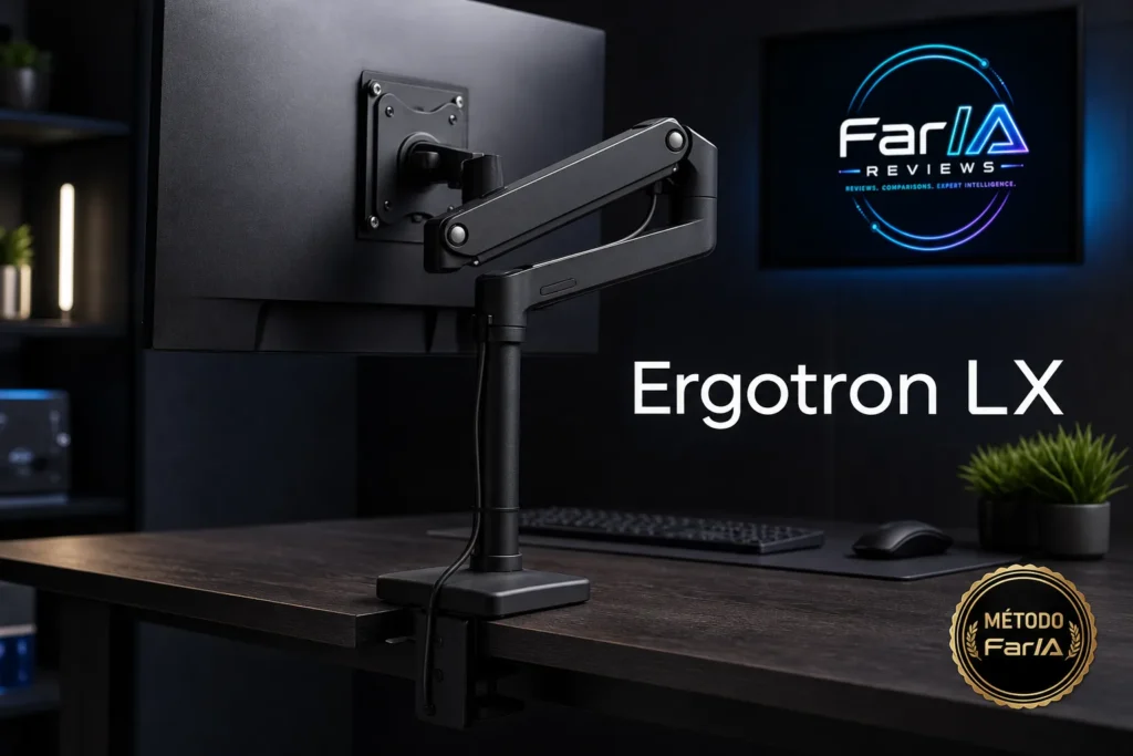 Ergotron LX brazo de monitor en card editorial FarIA Reviews