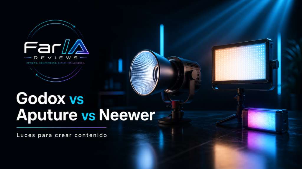 Godox vs Aputure vs Neewer en FarIA Reviews