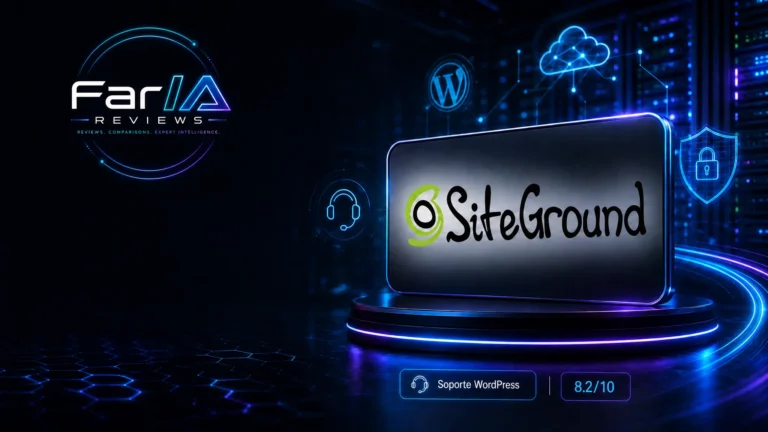 SiteGround en ficha visual horizontal FarIA Reviews