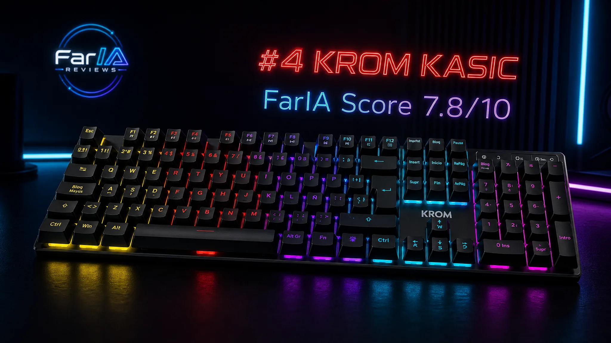 KROM KASIC review: teclado mecánico barato con switches rojos y layout español