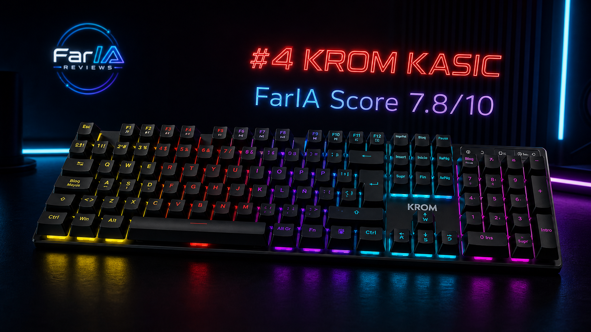KROM KASIC teclado mecánico analizado por FarIA Reviews