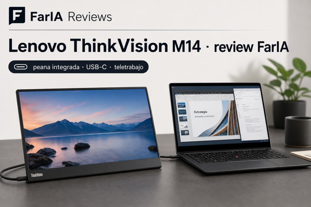 Lenovo ThinkVision M14 monitor portátil USB-C análisis FarIA