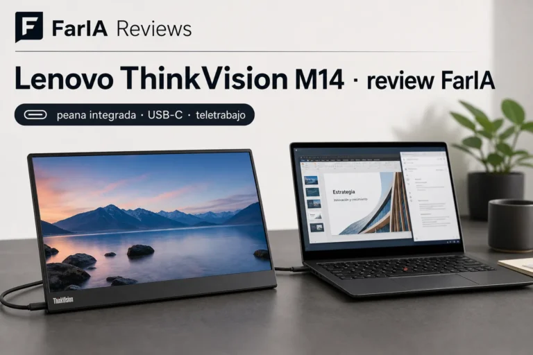 Lenovo ThinkVision M14 monitor portátil USB-C análisis FarIA