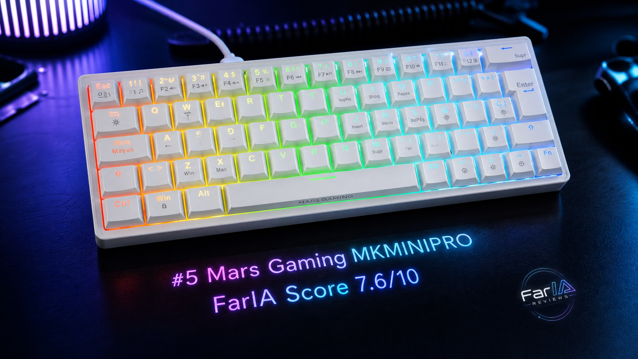 Mars Gaming MKMINIPRO teclado mecánico analizado por FarIA Reviews