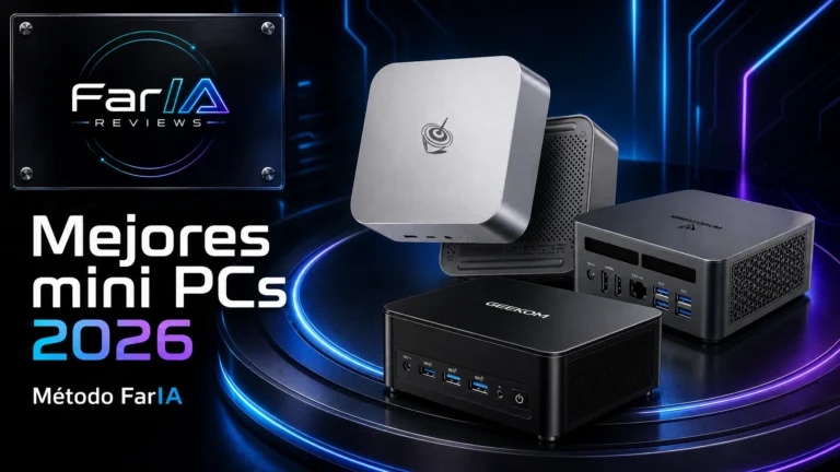 Mejores mini PCs 2026 con estética FarIA Reviews, producto real y Método FarIA