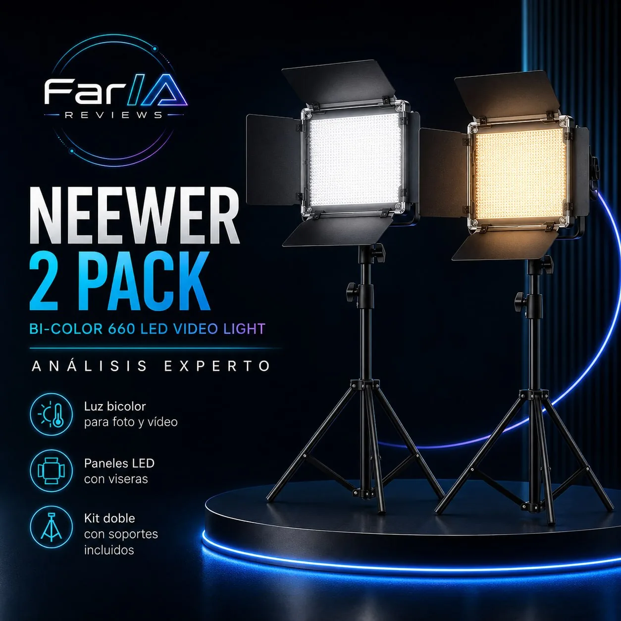 NEEWER 660 LED Bi-Color 2-Pack Kit