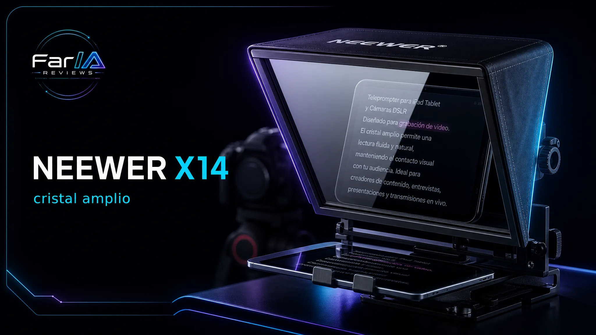 NEEWER X14 teleprompter para lectura más cómoda FarIA Reviews