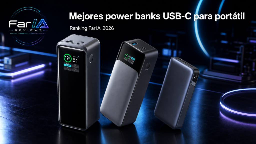 Mejores power banks USB-C para portátil comparados por FarIA Reviews