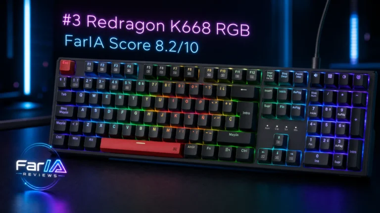 Redragon K668 RGB analizado por FarIA Reviews