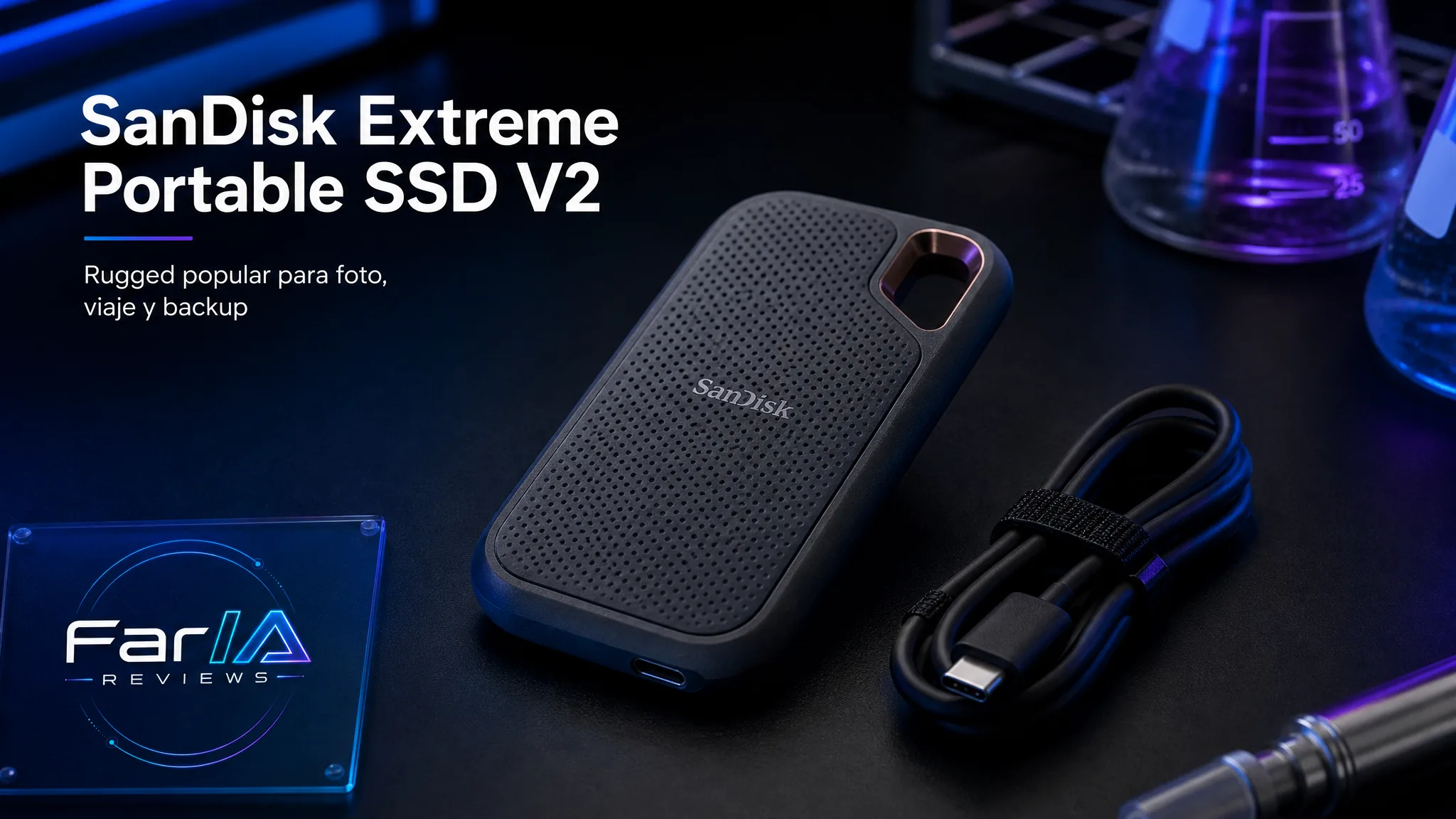SanDisk Extreme Portable SSD V2 rugged para fotografía viaje y backup FarIA Reviews