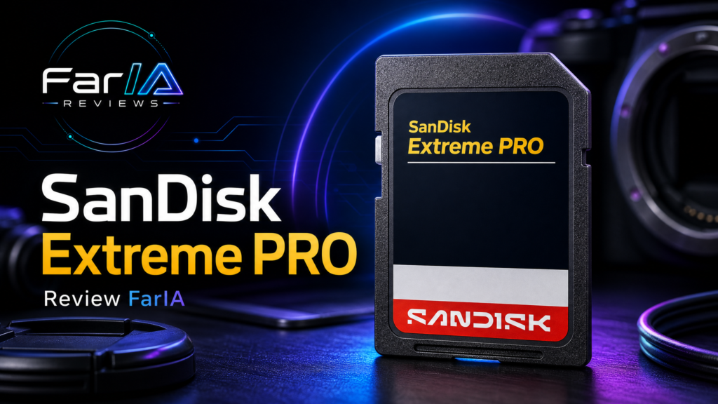 SanDisk Extreme PRO SDXC review FarIA con producto real y estética premium