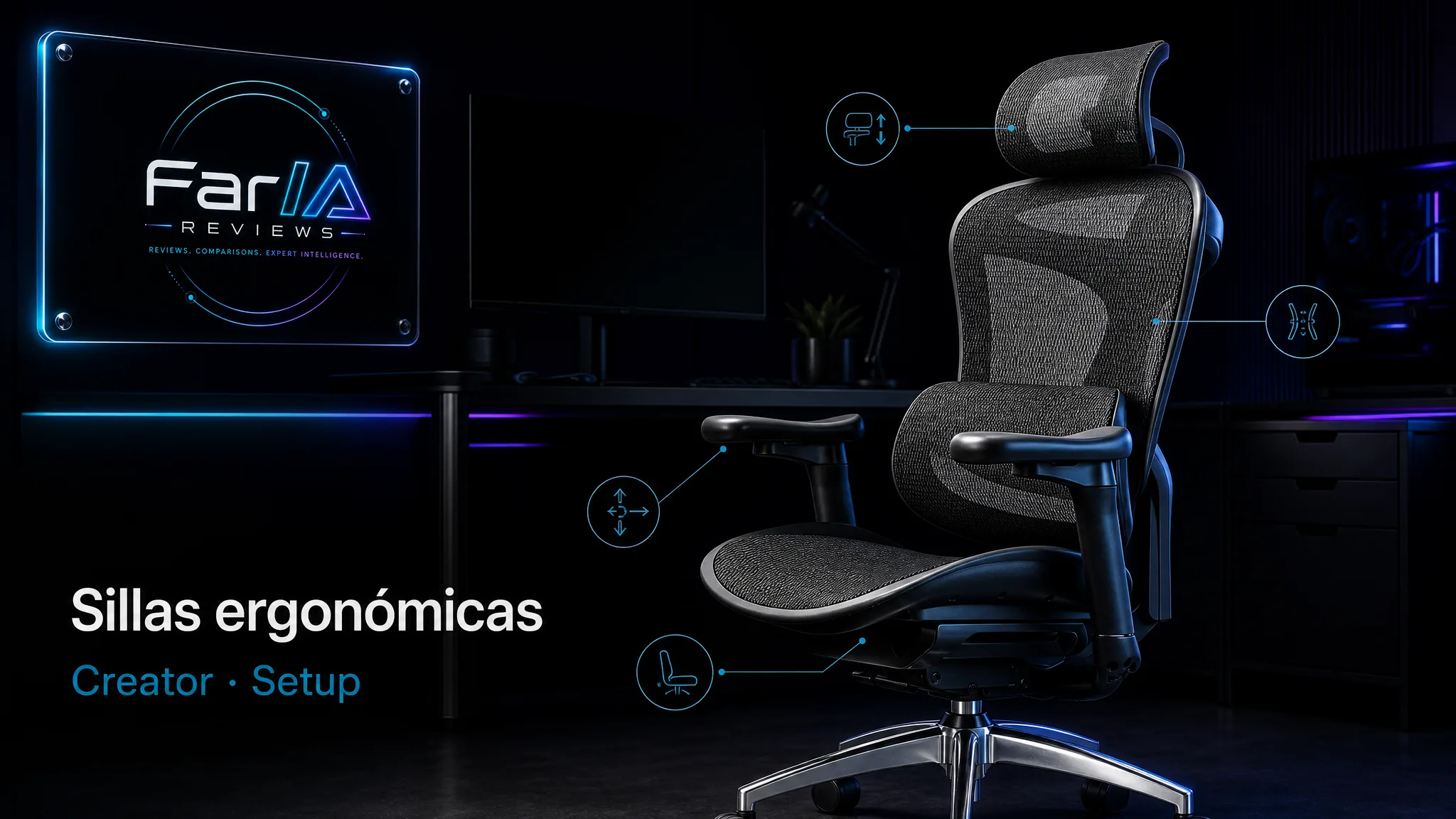 Sillas ergonómicas para setup, teletrabajo y creadores