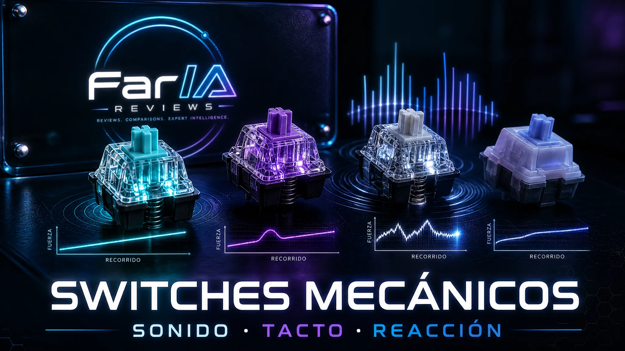 Switches de teclados mecánicos: guía FarIA de sonido, tacto y compra