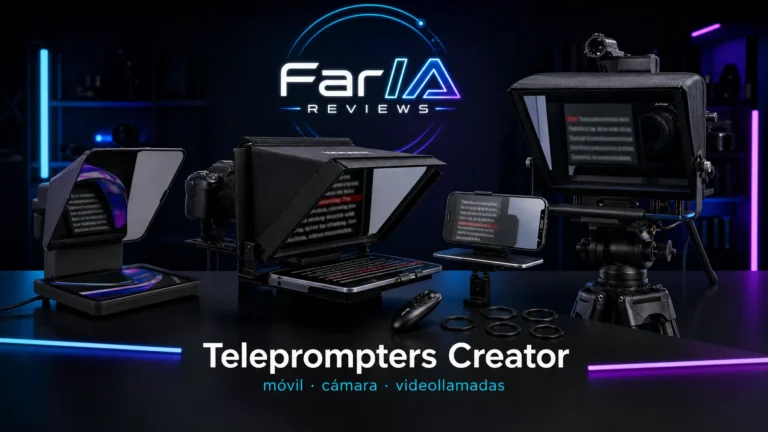 Teleprompters para móvil cámara YouTube cursos y videollamadas profesionales