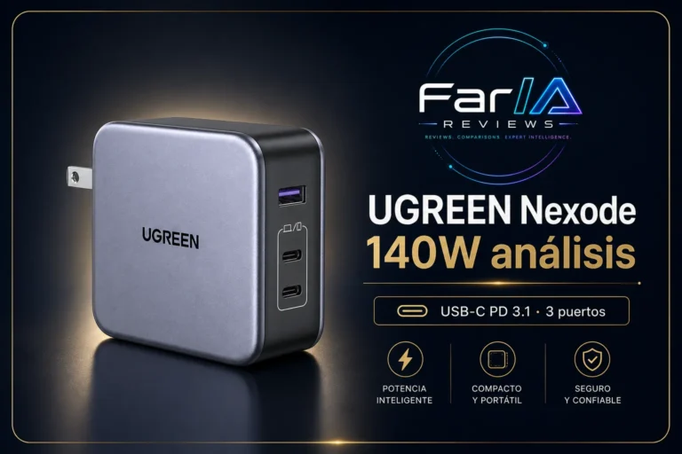 UGREEN Nexode 140W cargador GaN análisis FarIA