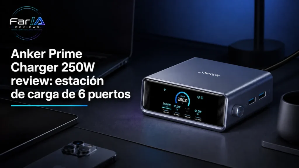 Anker Prime Charger 250W review: estación de carga de 6 puertos