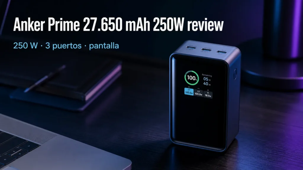 Anker Prime 27.650 mAh 250W review: precio y dónde comprar
