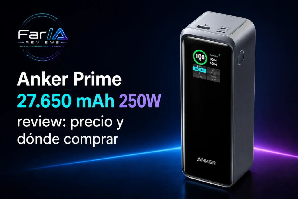 Anker Prime 27.650 mAh 250W review: precio y dónde comprar