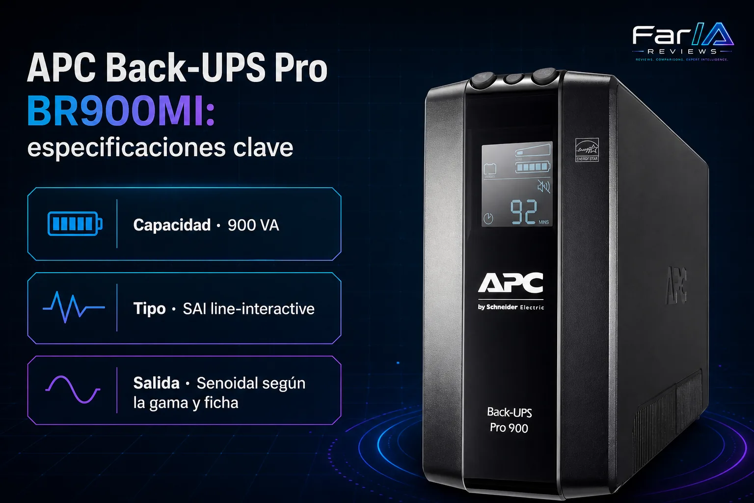 APC Back-UPS Pro BR900MI review: precio y dónde comprar: producto exacto, especificaciones y claves de compra