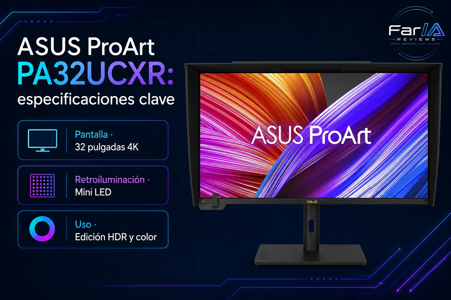 ASUS ProArt PA32UCXR review: precio y dónde comprar ASUS ProArt PA32UCXR review: precio y dónde comprar: producto exacto, especificaciones y claves de compra