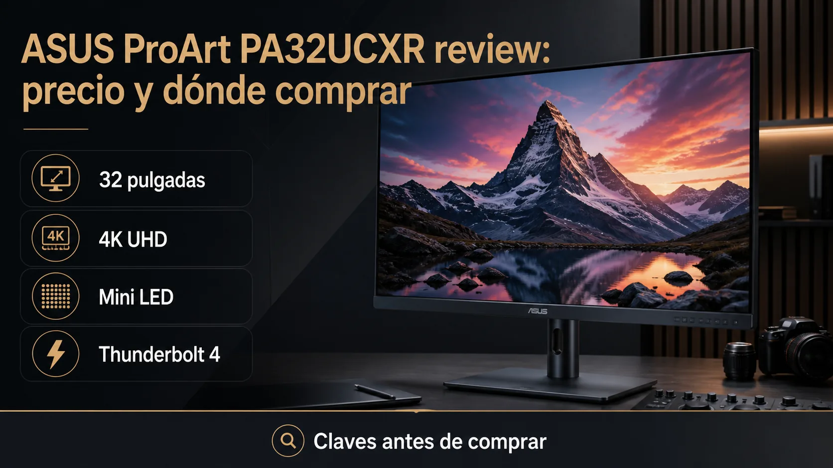 ASUS ProArt PA32UCXR review: precio y dónde comprar: infografía Image 2.0 con especificaciones y claves de compra