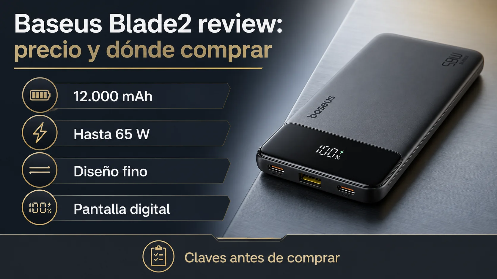 Baseus Blade2 review: precio y dónde comprar Baseus Blade2 review: precio y dónde comprar: infografía Image 2.0 con especificaciones y claves de compra