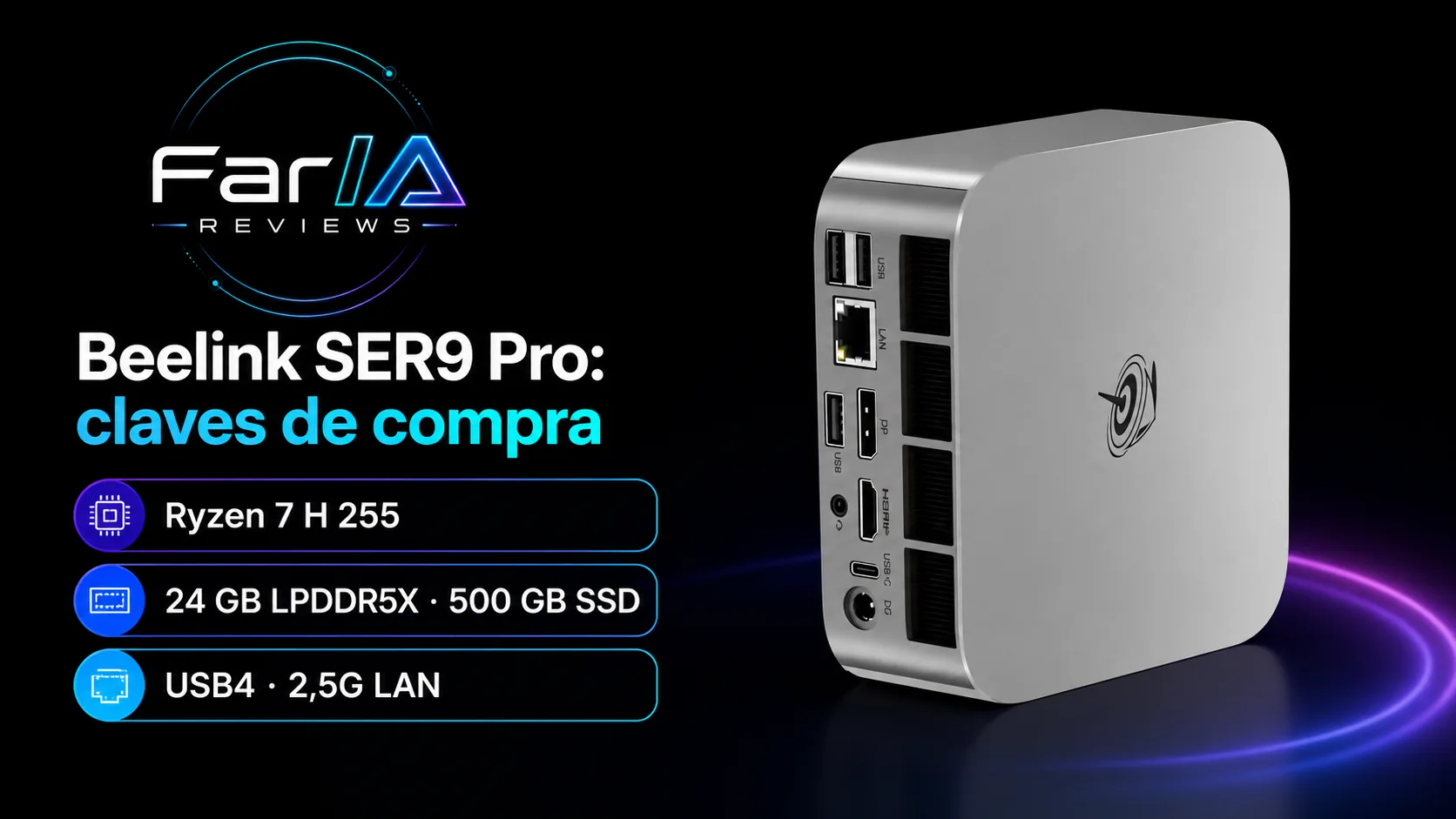 Beelink SER9 Pro review: precio y dónde comprar: infografía Image 2.0 con especificaciones y claves de compra