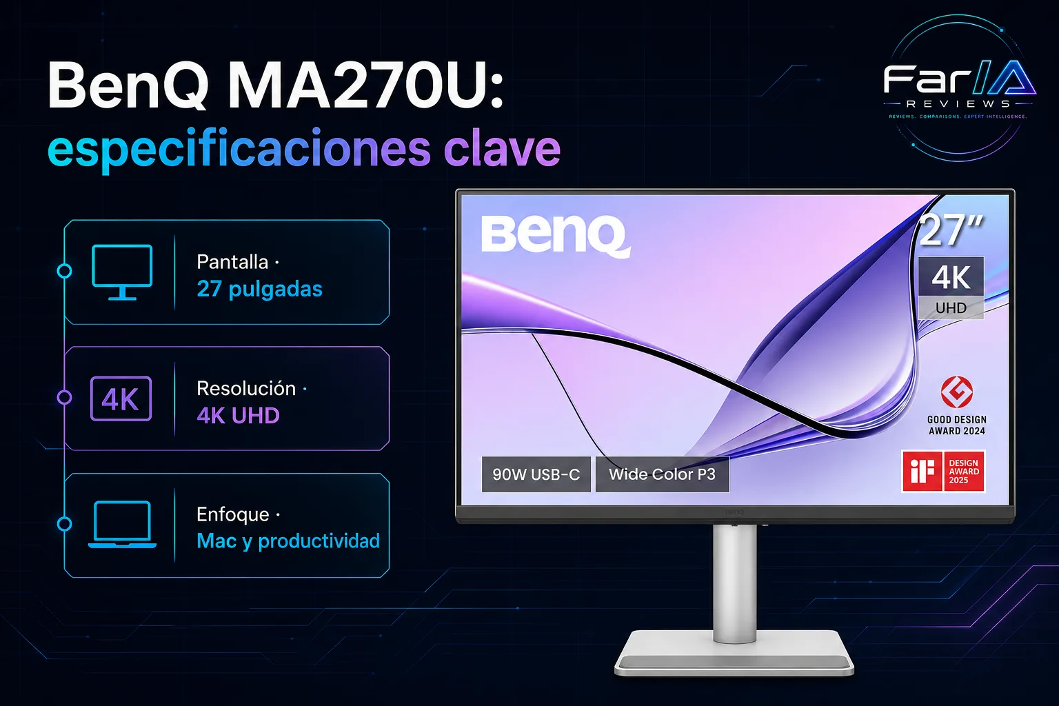 BenQ MA270U review: precio y dónde comprar BenQ MA270U review: precio y dónde comprar: producto exacto, especificaciones y claves de compra