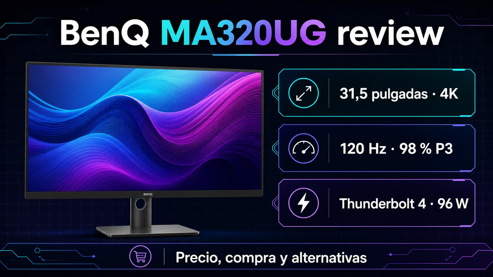 BenQ MA320UG review: precio y dónde comprar: infografía Image 2.0 con especificaciones y claves de compra