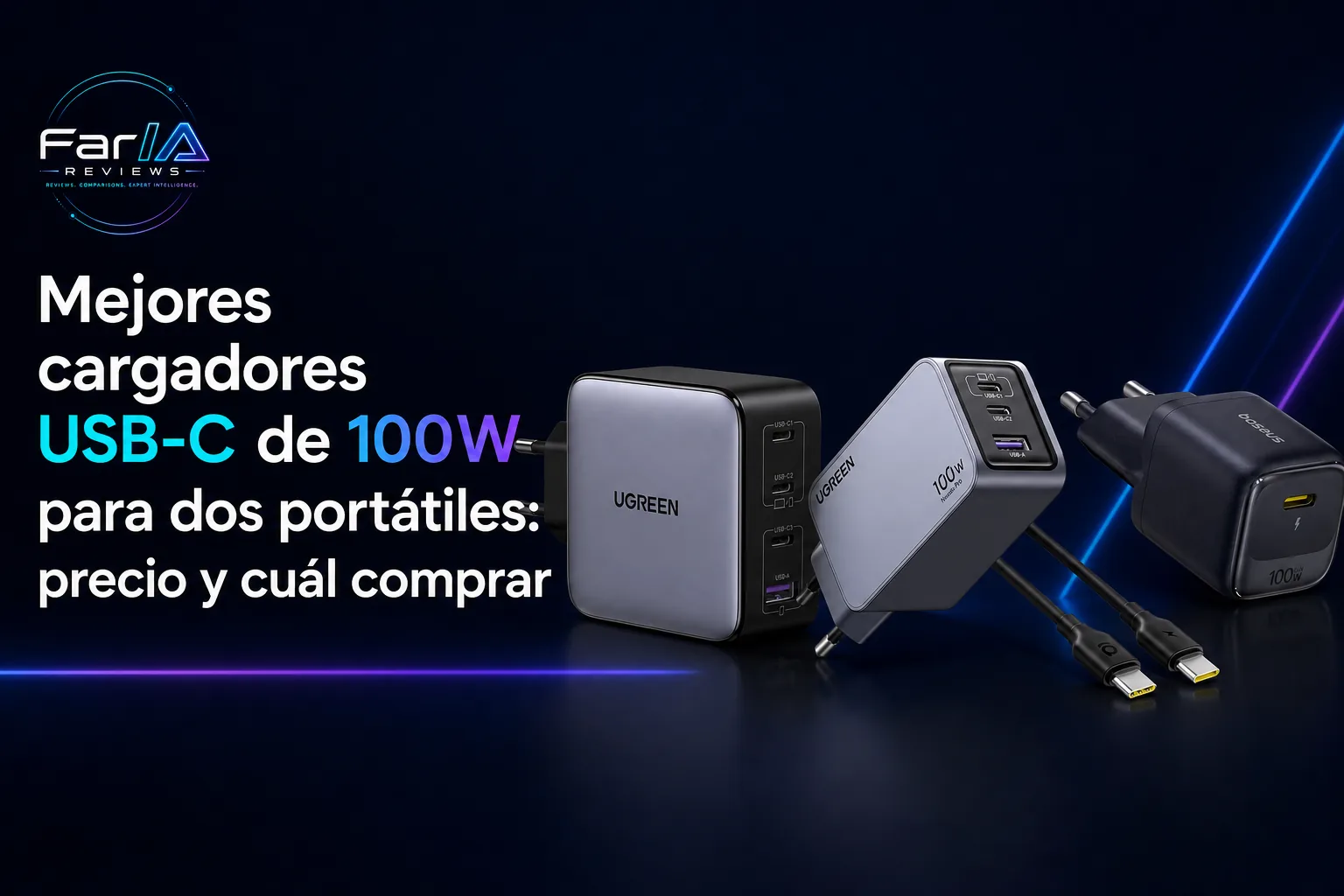 Mejores cargadores USB-C de 100W para dos portátiles: precio y cuál comprar