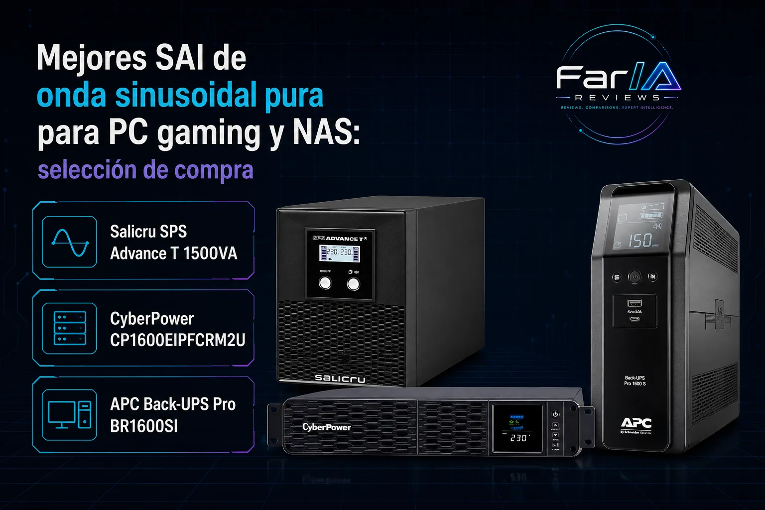 Mejores SAI de onda sinusoidal pura para PC gaming y NAS: precio y cuál comprar: producto exacto, especificaciones y claves de compra