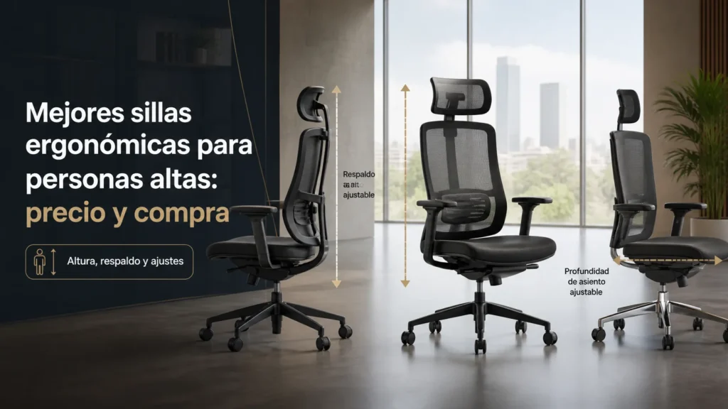 Mejores sillas ergonómicas para personas altas: precio y cuál comprar