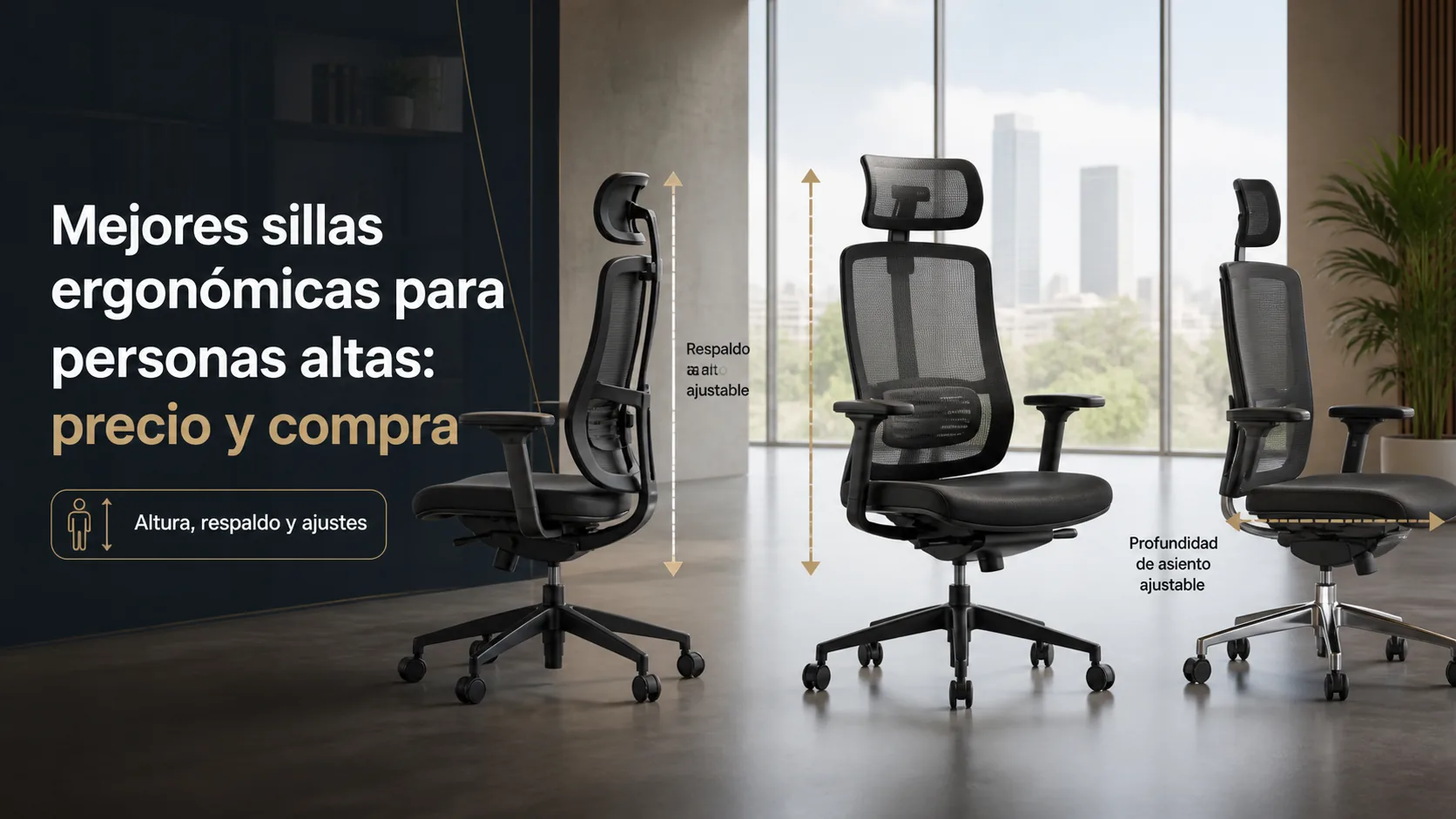 Mejores sillas ergonómicas para personas altas: precio y cuál comprar