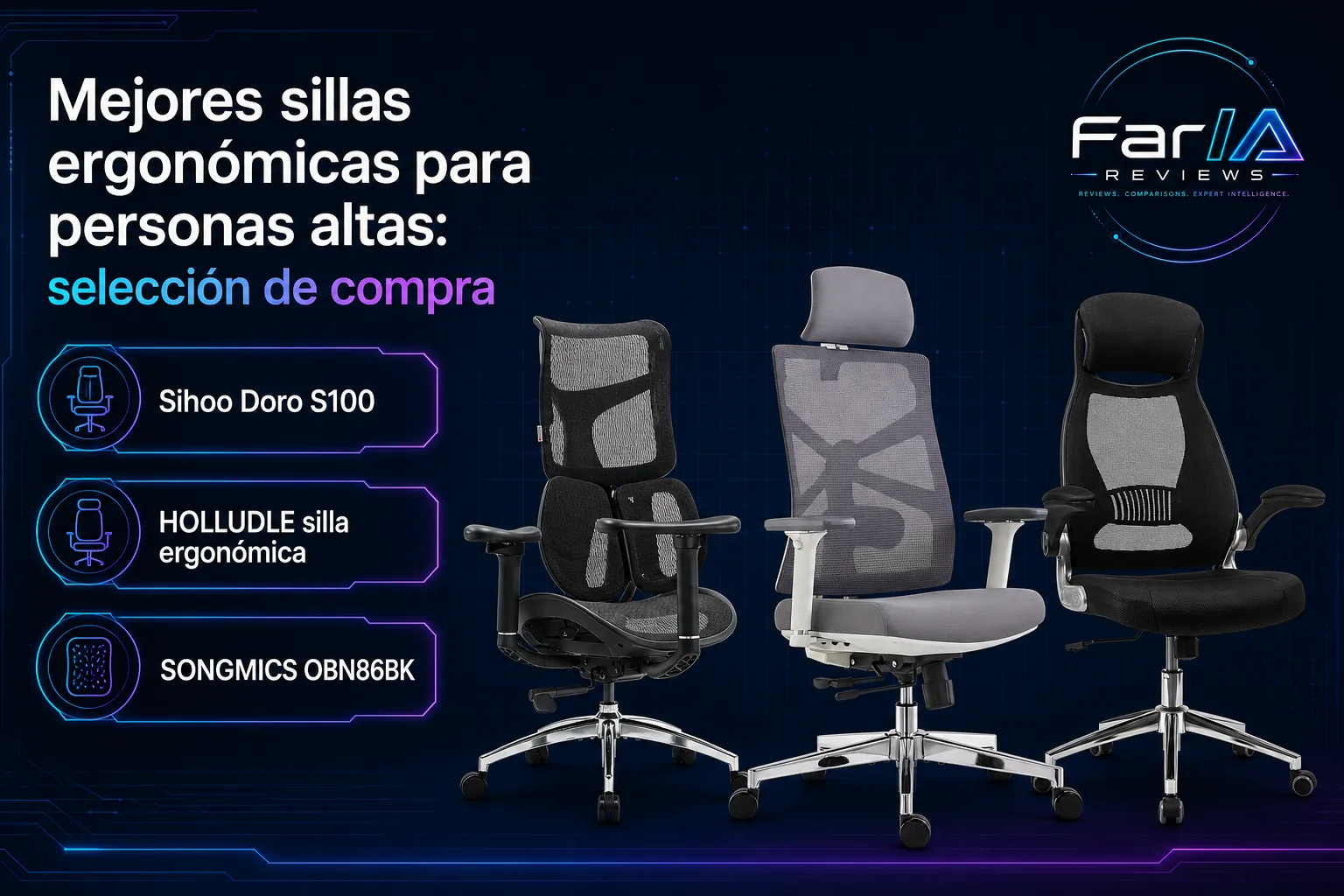 Mejores sillas ergonómicas para personas altas: precio y cuál comprar: producto exacto, especificaciones y claves de compra