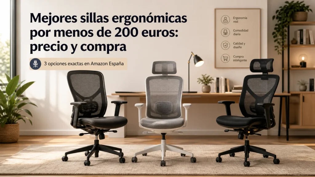 Mejores sillas ergonómicas por menos de 200 euros: precio y cuál comprar