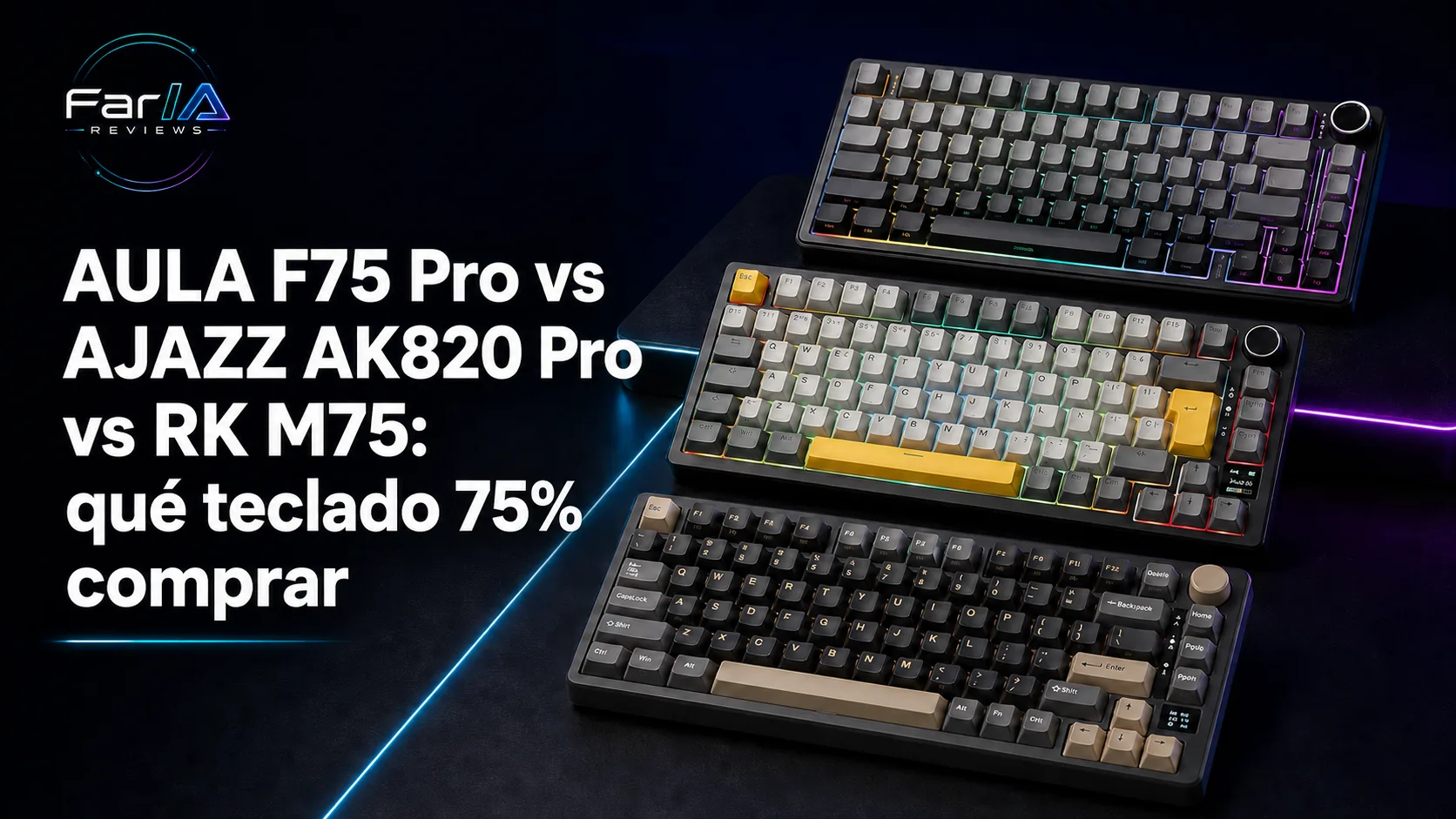 AULA F75 Pro vs AJAZZ AK820 Pro vs RK M75: qué teclado 75% comprar AULA F75 Pro vs AJAZZ AK820 Pro vs RK M75: qué teclado 75% comprar